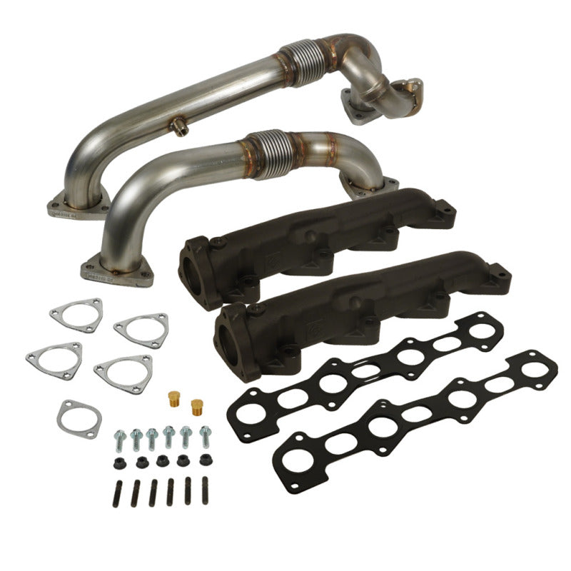 BD Diesel, BD Diesel 08-10 Ford F-250/F-350/F-450/F-550 Powerstroke 6.4L Up Pipes Kit w/Manifold Set