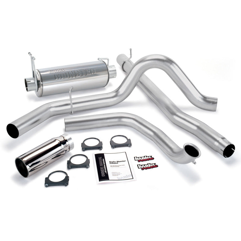 Banks Power, Banks Power 00-03 Ford 7.3L / Excursion Monster Exhaust System - SS Single Exhaust w/ Chrome Tip